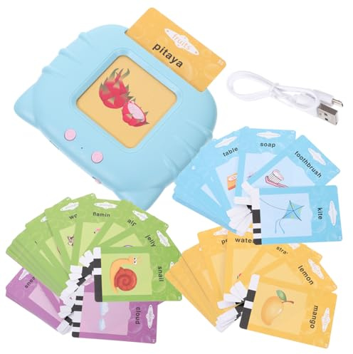 SOIMISS Flash Cards Parlanti Educative per Anni Gioco Audio Bilingue con Carte Illustrate Colorate per Apprendimento Cognitivo e Sviluppo Linguistico