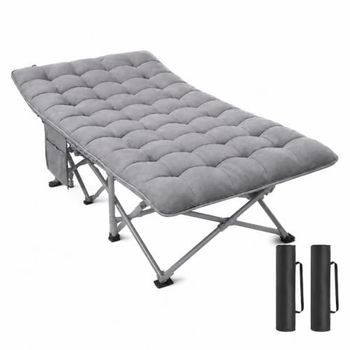 LPVS Lit de Camp Pliable 1 Personne - 60% Plus Épais - Lit d’Appoint