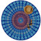 MANFÂ Indian Feather Mandala strandtücher tragbar runde150cm Sand Proof Ultraleicht und schnelltrocknend Ideal als Strandtuch wandteppich Picknick