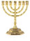 BRTAGG Menorah Candeliere ebraico, 12 tribù d'Israele, 7 rami, altezza 13 cm, oro