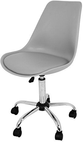 La Silla Española Sanabria Silla de Oficina, Piel Sintética, Gris, 48x42x100 cm