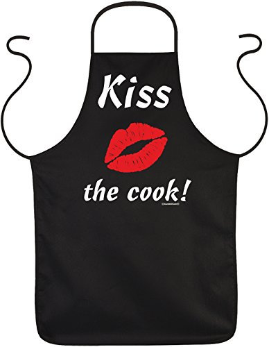 trag-das lustige Grillschürze - Kiss The Cook - Geschenk Grill Spaß Schürze Kochschürze Latzschürze Partyschürze Küche