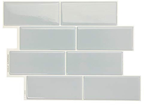 Smart Tiles - Selbstklebende Wandfliesen – Metro 4 Bögen à 29,36 cm x 21,29 cm Küche und Badezimmer – 3D-Fliesenaufkleber kleben