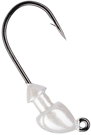 Strike King (BSSH316-844) Baby Squadron Swimbait Head Fishing Lure, 84 - Pearl, 3/16 oz, Wide Gap Black Nickel Hook