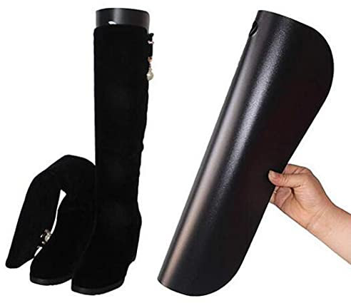 Bamboopack 2 Pairs Plastic Boot Shaper Stands Form Inserts Boots Tall Support Boot Stand-Up Inserts Shoe Tree for Women and Men(Black/10 Inch)