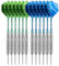 LARRITS Steel Dartpfeile Set Dart Pfeile mit metallspitze 6 Stück/ 12 Stück Steel Darts mit Aluminium Shaft, umfassen 18 Stück Flights 6 Stück Gummi O-Ringe Dartspitzer 23 22 Gramm (12 Stück 22g)