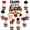 25 Casino Cupcake Topper Glitter Geburtstag Kuchen Dekoration Las Vegas Casino Nacht Thema Party Kuchendeko Zubehör
