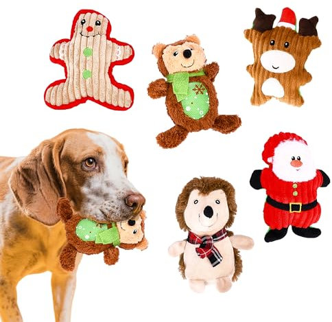 Black Rhino Hundespielzeug-Set aus Plüsch, 5 verschiedene Sets für kleine bis große Hunde, mehrfarbig, weich und langlebig, ideal für Kauer und Welpen, 100 % Baumwolle, robuster Spielspaß, jedes