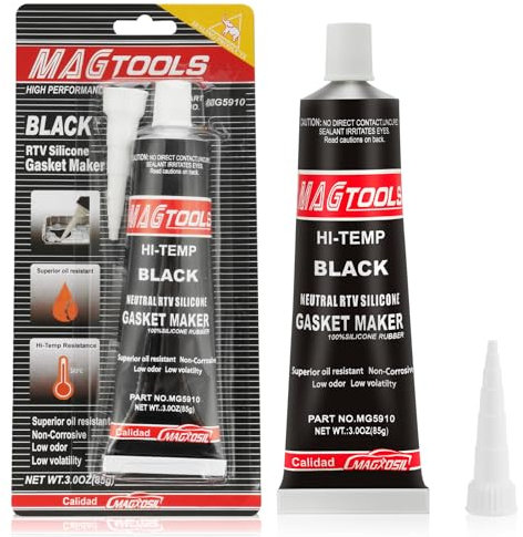 flintronic Mastic d'étanchéité pour moteur - 85 ml - En silicone résistant à l'huile - Haute température - Pour réparation de voitures, motos - Noir