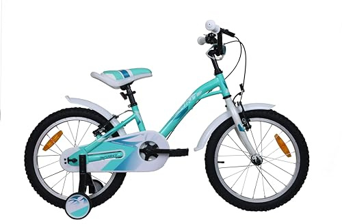 DEPORBIKES Bicicleta 18 Pulgadas niña | Bicicleta niña 6-8 años + Frenos V-Break + Estabilizadores + Cuadro Acero | Segura y Resistente
