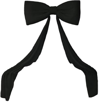 wueiooskj Julgransrosett - Jättestor 180 cm lång, mjuka rosetter som inte lätt deformeras. Passar som juldekorationer, gardiner, dörrar och annat, svart