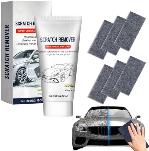Nano Scratch Remover Kit,60g Paint Repair Paste with 6 Polishing Cloths, DIY Surface Restoration Set, Auto Polish for Swirl Marks and Scuffs, Vehicle Care Solution for Cars, Motorcycles & Boats