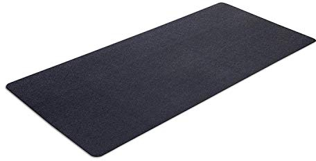 MOTIONTEX Träningsutrustning matta för under löpband, roddmaskin, elliptisk maskin, fitnessutrustning, golvskydd för hemmagym, 76 cm x 167 cm, svart