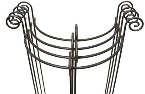 Hirsch Terracotta 4X Staudenhalter Hugo halbrund stabil Breite 55cm Höhe 90cm Vollmaterial Rankhilfe, Pflanzstätte, Rankgitter