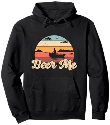 Divertido Cerveza Me Pesca Piragüismo Camping Diseño Sudadera con Capucha