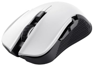 Trust Gaming GXT 923W Ybar Wiederaufladbare Kabellose Gaming-Maus, Geringer Latenz 2.4GHz, 50 Stunden Akkulaufzeit, 200-7200 DPI, 69% Recyclingkunststoff, PC, Laptop, Computer, Windows – Weiß
