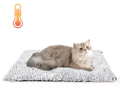 Nobleza Pet Cushion, Manta Térmica para Gatos, Manta Autocalefactora para Perros y Gatos, Alfombra Térmica Sin Electricidad y Baterías, Lavable Antideslizante,Cojín Suave de Calor, 50x40cm