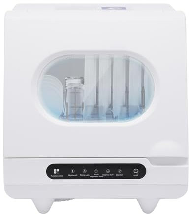 WENNEWU Portable Countertop Dishwasher, Mini Dishwasher, Portable Dishwasher, Dishwasher Air-Dry Function, for Small Apartments & Rvs,White