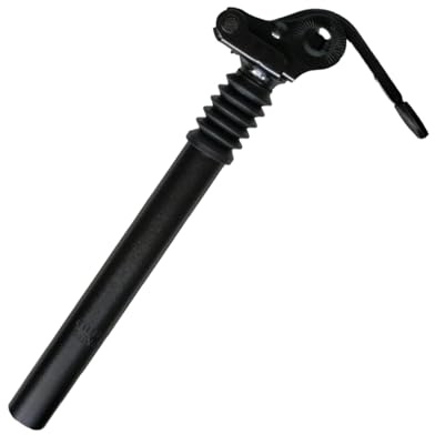 Genérico Tija De Sillín De Bicicleta Abatible, 25,4/27,2/28,6/30,4/31,8/33,9 × 300 mm, Tija De Sillín De Bicicleta con Suspensión Interior Ajustable(Negro,30.4mm)