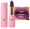 Lippenstift Metallic Glanz Finish, Lila Lipstick mit Diamantenglanz, Wasserfest & Langlebig Lippenstifte, Feuchtigkeitsspendende & Hochpigmentierter Lippen Makeup, Kein Körniges Gefühl, Cremige Textur