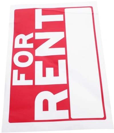 SEWOART Adesivo Per Cartelli in Affitto in Vinile, Decalcomania in Affitto Resistente Per Segnaletica Interna Ed Esterna, Compatibile Pareti Lisce, Facile Da Applicare e Rimuovere Senza Residui