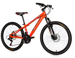 moma bikes Bicicletta MTB Bambino, GTT24, Alluminio, SHIMANO 21v, Freni a Disco, Sospensioni Avanti