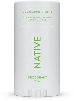 Native Deodorant Contains Naturally Derived Ingredients, 72 Hour Odor Control, Deodorant for Women and Men, Aluminum Free, Cucumber & Mint 2.65oz