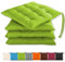 Gräfenstayn® 4er-Set Sitzkissen 40x40x3cm mit Haltebändern für Indoor und Outdoor mit Öko-Tex Siegel - (Apfelgrün)