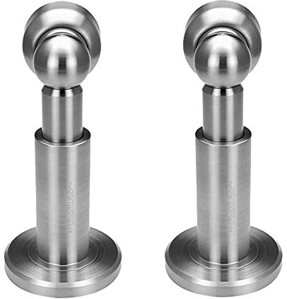 LKHG Magnetischer Türstopper Aus Edelstahl 304, Verstellbarer Türstopper Türpuffer, Silber, 2 Stück, 90-120 Mm, Mit Befestigungsschrauben