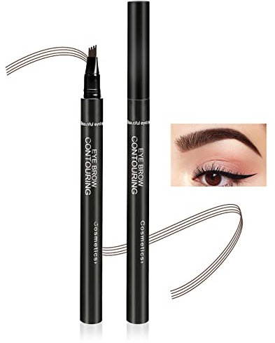 Boobeen Eyebrow Pen Waterproof Liquid Eyebrow Pencil, Microblading Eyebrow Pen mit Präzisionsapplikator, schafft natürliches Augenbrauen-Makeup