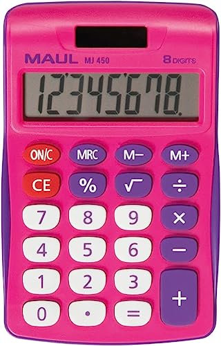 MAUL Calculatrice de Bureau MJ 450, 8 Chiffres, Rose