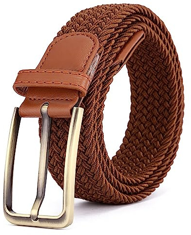 BOZEVON Elastic Braided Belt - Multicolor Stretch Woven Unisex Casual Vintage Belt for Men and Women