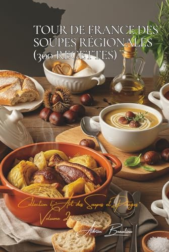 Tour de France des Soupes Régionales (300 recettes): Une Encyclopédie Culinaire Française - Collection L'Art Français des Soupes et Potages - Volume 2