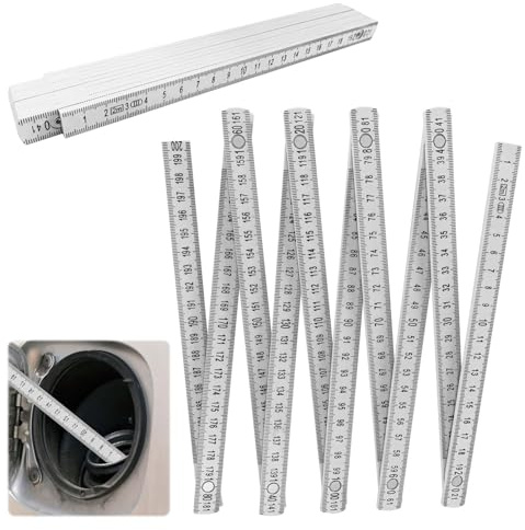 Folding Wooden Oil Tank Level Gauge, 10-Fold 78/2M Oil Tank Gauge Measuring Stick, Measuring Stick for Oils Tanks for Checking Accurate Fuel Level, Meter Sticks Meter Rulers