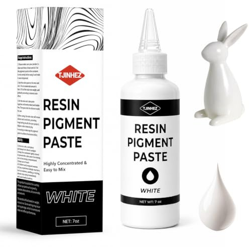 White Epoxy Resin Pigment Paste, 100ml Concentrated Opaque Resin Dye Gel for Ocean Waves, Cells, River Tables, Coasters, UV Jewelry Making DIY Resin Art Crafts