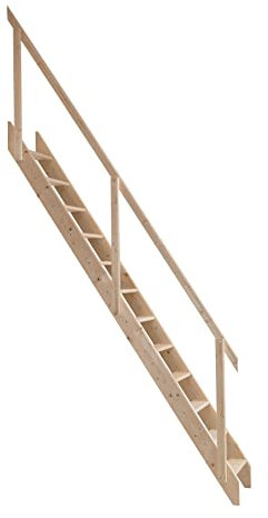 Dolle Madrid Wooden Space Saver Staircase Kit - Suitable for a Floor Height up to 2835mm