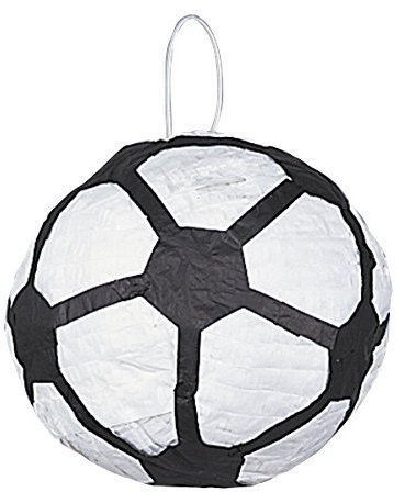 Black & White Soccer Ball Pinata (25cm) 1 Piece - Perfect for Parties and Soccer-Themed Events