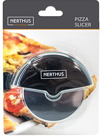 NERTHUS Pizzaschneider, Edelstahl, schwarz, 20.35 cm