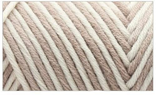 EXQUILEG 2 Stück Wolle Zum Stricken Strickwolle Dicke Weich Handstrickgarn Baumwollgarn für Häkeln und Kunsthandwerk(2x100g) (hell Khaki+beige)