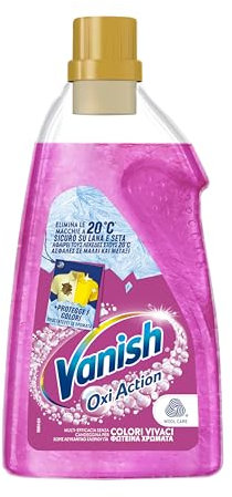 VANISH Oxi Action Multipower Gel Rosa, Additivo Lavatrice Multiazione Senza Candeggina, Smacchiatore Per Capi Colorati, 1 Confezione da 1.5L di Smacchiatore per Bucato