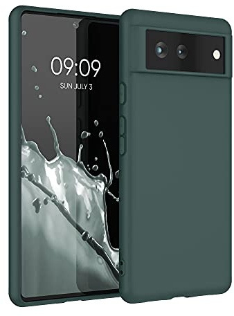 kwmobile Hülle kompatibel mit Google Pixel 6 Hülle - weiches TPU Silikon Case - Cover geeignet für kabelloses Laden - Blaugrün
