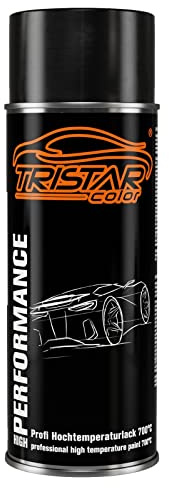 TRISTARcolor Hitzebeständiges Lackspray 700°C mattschwarz Spraydose Sprühdose Autolack schützt Motor und Auspuff vor Rost schnell trocknend 400 ml