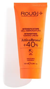 Rougj Crema Abbronzante Corpo a Base di Carrotene - 100 ml - Crema Carotene per Abbronzatura - Acceleratore Abbronzatura con Riboflavina Vitamina B2, ATP, Glicerina e UnipertanVeg AttivaBronz +40%