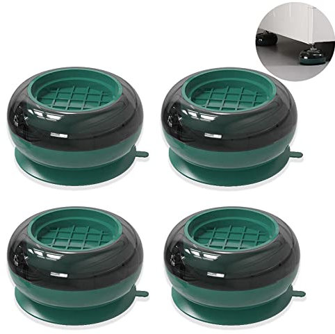 4 Pièces Tapis Anti Vibration Machine a Laver, Support Machine a Laver en Caoutchouc Anti-Vibration, Universal Amortisseurs de Vibrations pour Machine à Laver et Sèche-Linge (vert)
