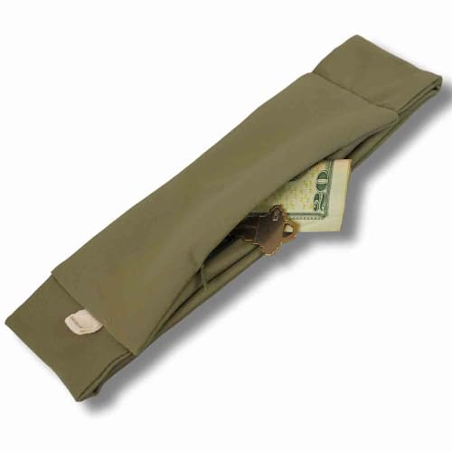 Smunchys Zipper Pocket Headband for Women | Hidden Zipper Pocket Storage for Cash, Keys, Chapstick | Gym and Workout Accessory, Birthday Gifts, Bridal Gifts, 1 Pack (Athletic Green)
