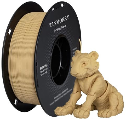 TINMORRY Matt PLA Filament 1,75 mm, Glanzfreie Farbe, Matt Textur, 1 kg Spule (2,2 lbs), Hohe Kompatibilität mit Bambu Lab FDM 3D Drucker, Matt khaki
