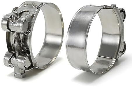 EUZUXU 2 Piezas Abrazadera de acero inoxidable 304 con tornillo en T, Clips de Manguera, Abrazadera de Acero Inoxidable, abrazadera de manguera de alta resistencia (40-43 mm)