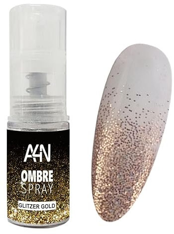 Ombre Powder Spray pigmento de color para suave y fácil degradado Baby Boomers (brillo dorado)