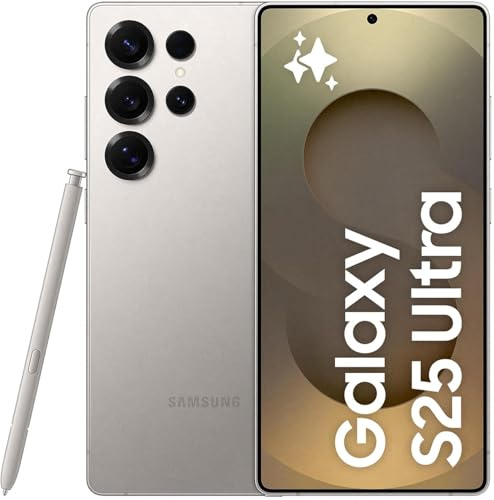Samsung Galaxy S25 Ultra AI Smartphone mit Galaxy AI, Ohne Vertrag, Handy mit Android, 12 GB RAM, 256 GB Speicher, 200-MP-Kamera, Titanium Gray, 3 Jahre Herstellergarantie [Exklusiv auf Amazon]