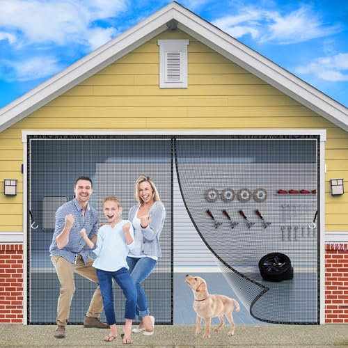 Mosquitera Cortina Magnetica, 255x245cm Pantalla Magnética Antimosquitos, Anti Insectos Antimoscas Cierra Automáticamente Mosquitera Ventana Magnetica JPP1k Negro